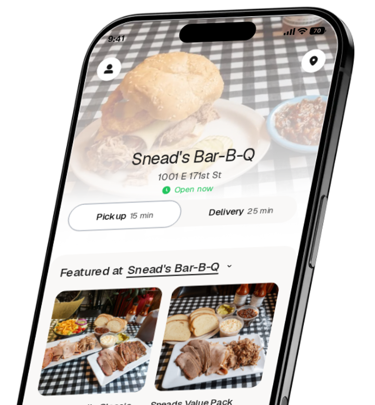 Snead's Bar-B-Q app preview